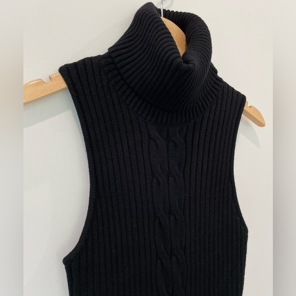 Cowl Neck Knit Sweater Dress - Picture 2 of 6